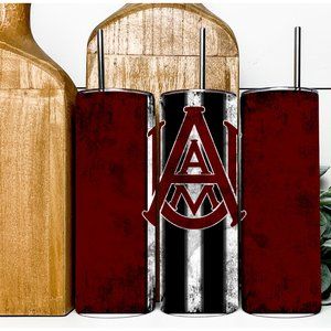 AAMU Bulldogs Grunge Oz Skinny Sublimated Tumbler